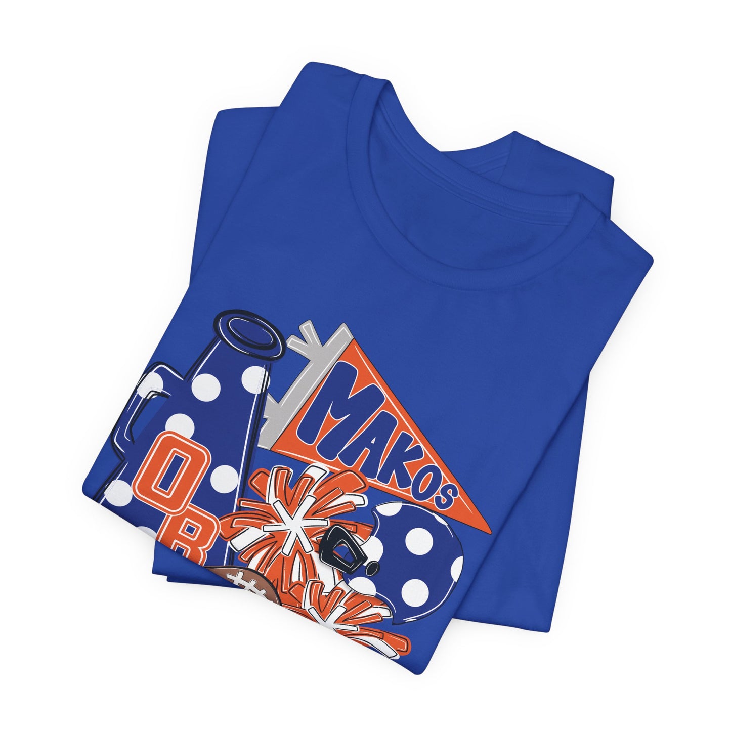Adult Mega Makos Spirit Football Tee - Bella Canvas