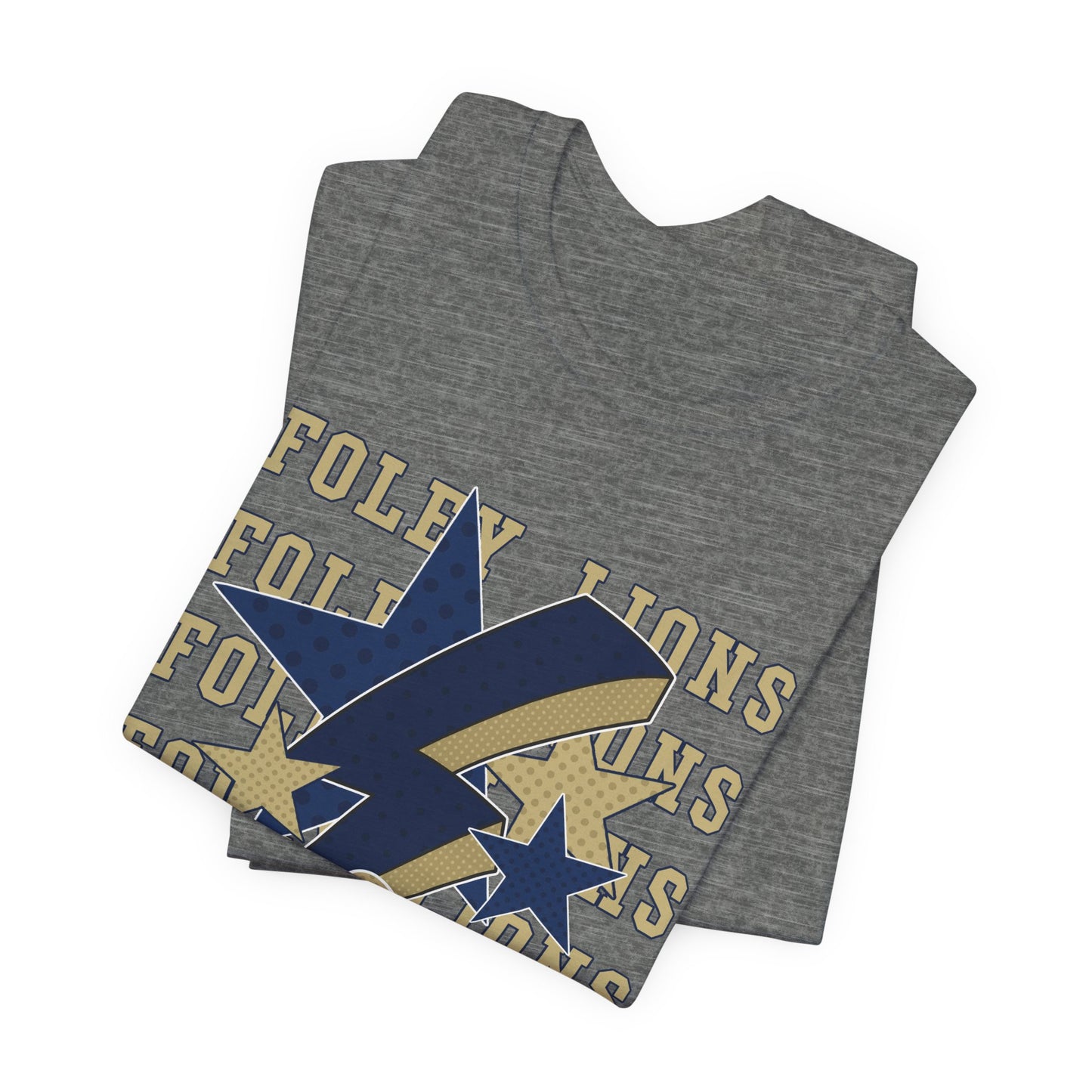 Foley Lions Hearts, Stars, Lightning Tee - Bella Canvas