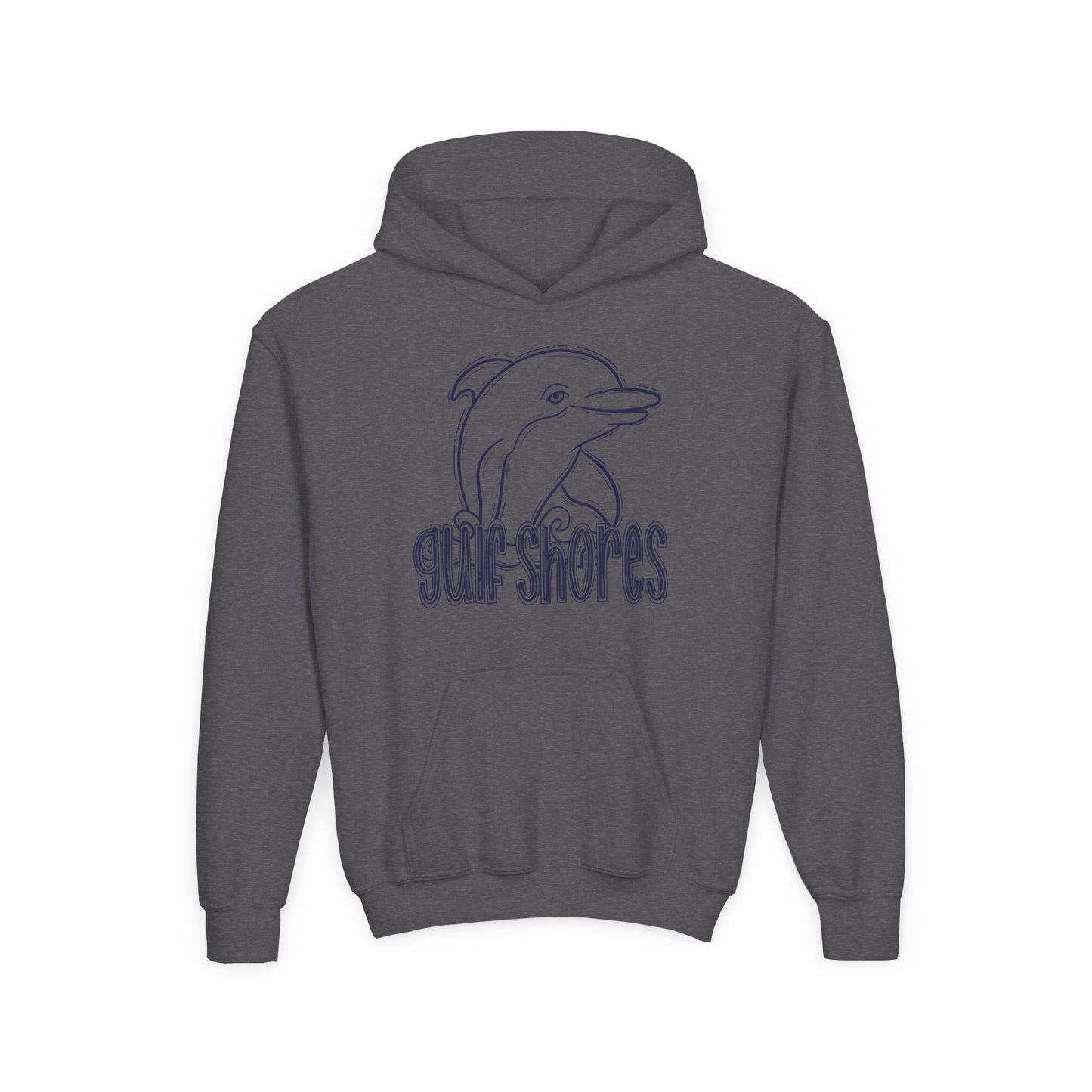 Youth Dolphins Sketch Hoodie - Gildan