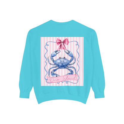 Adult Ono Island Preppy Crab Sweatshirt - Comfort Colors