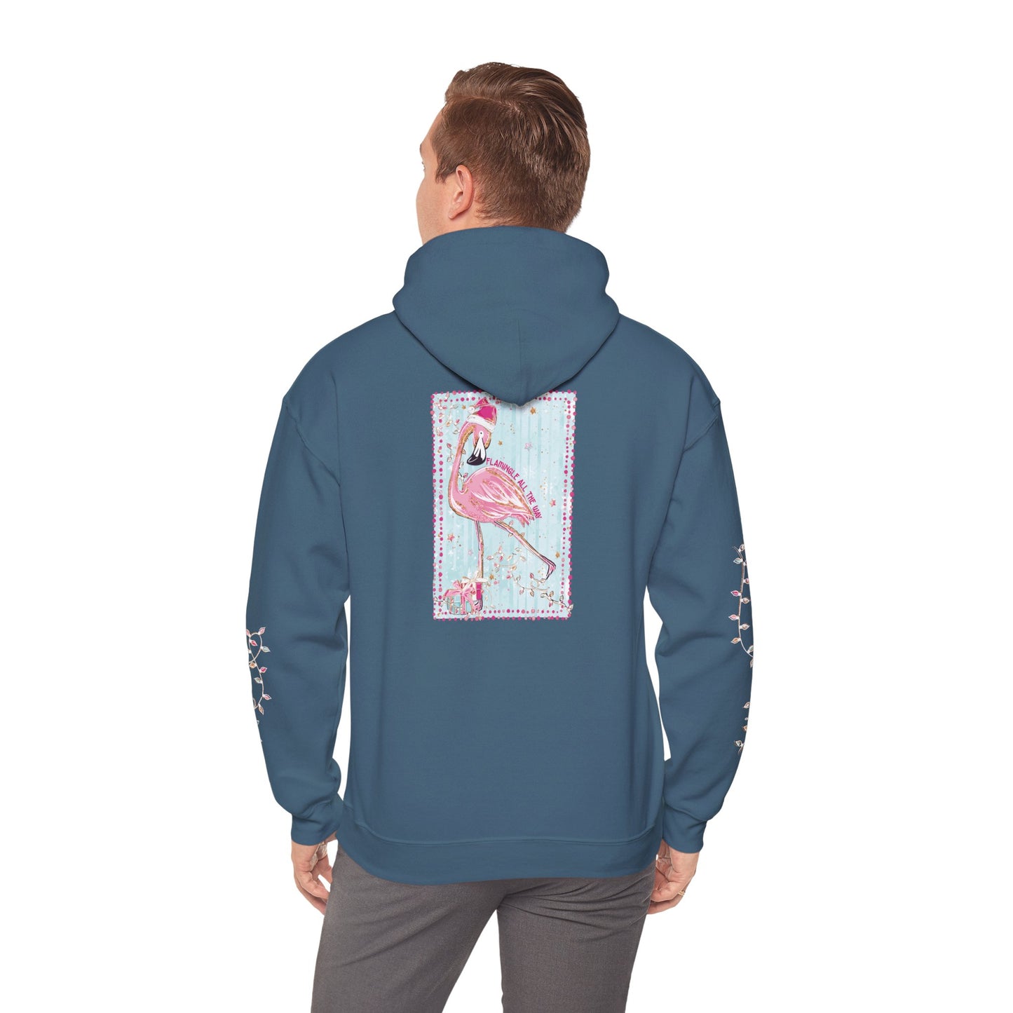 Flamingo Flamingle All The Way Hoodie - Gildan
