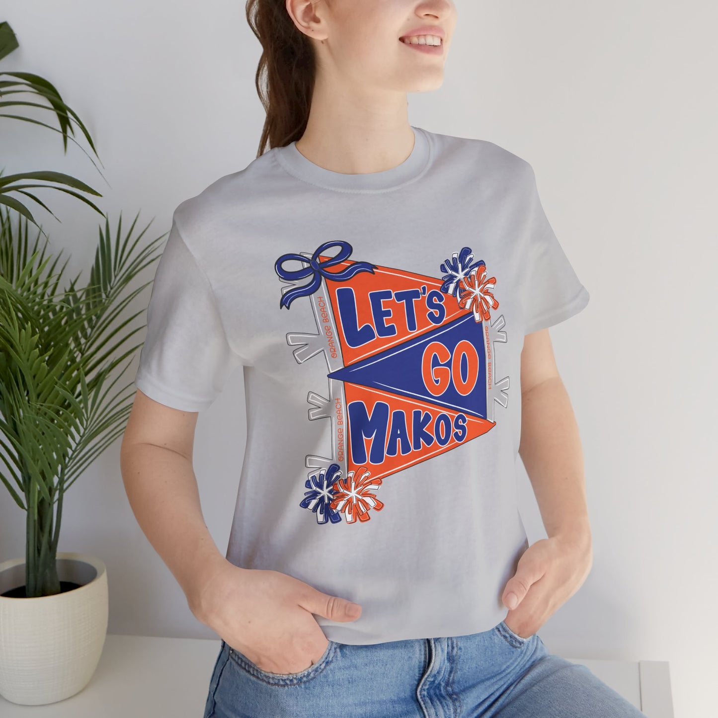 Adult Makos Let's Go Pennant Tee - Bella Canvas