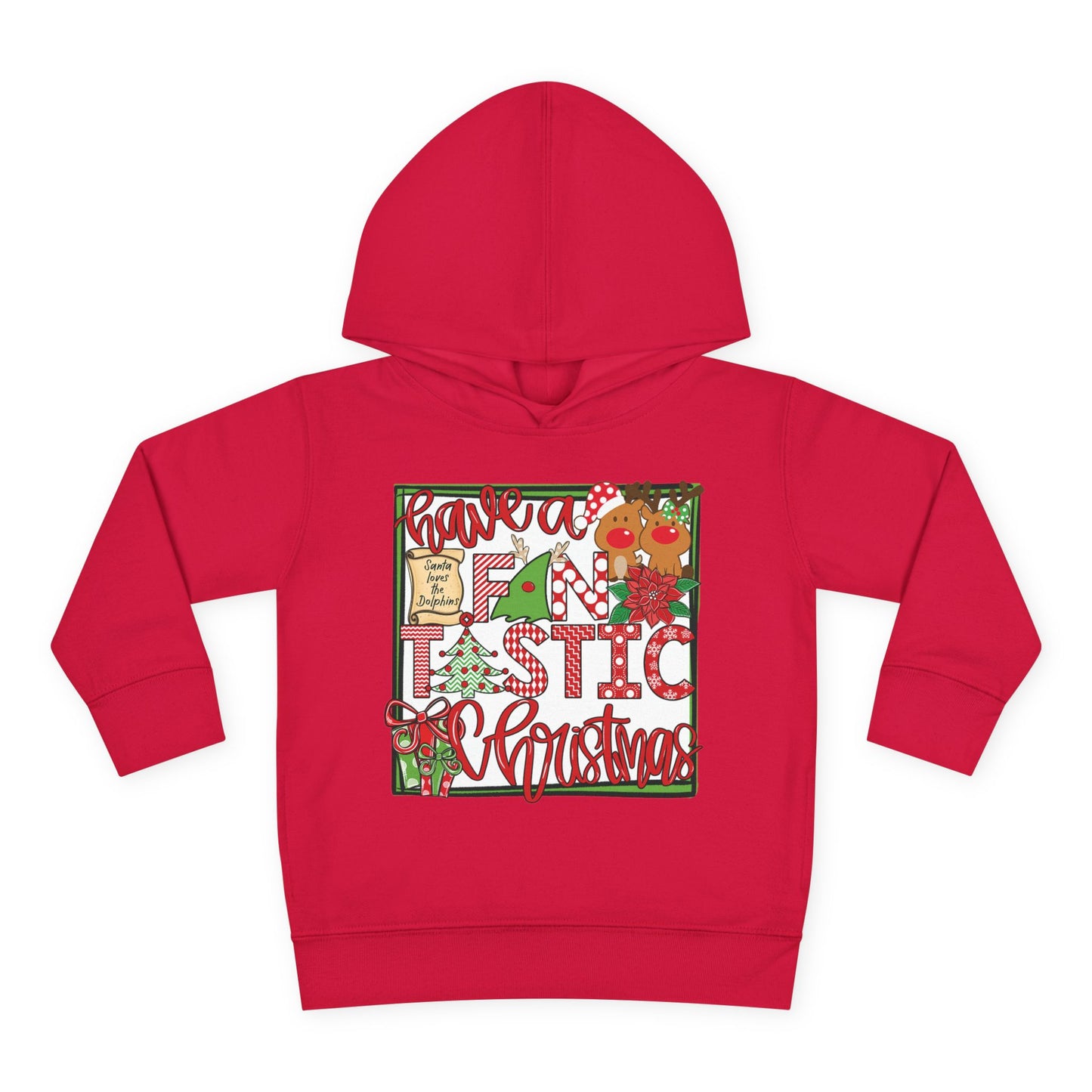 Dolphins Fintastic Christmas Toddler Hoodie