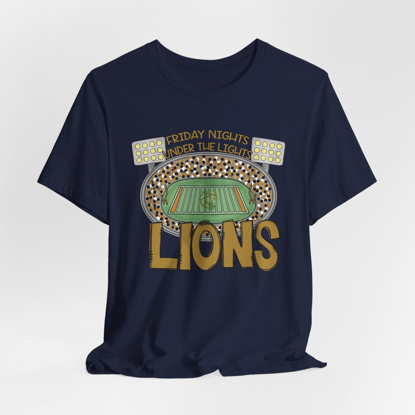 Adult LionsFriday Nights Under the Lights Tee - Bella Canvas