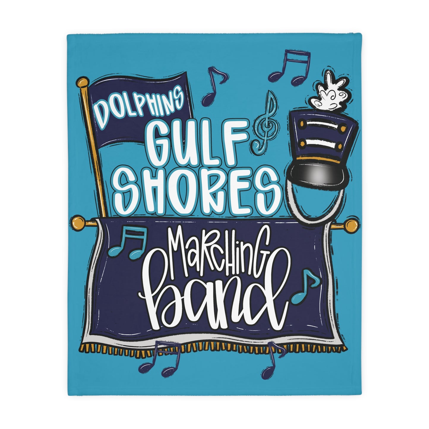 GS Marching Band 2 Sided Cozy Microfiber Blanket