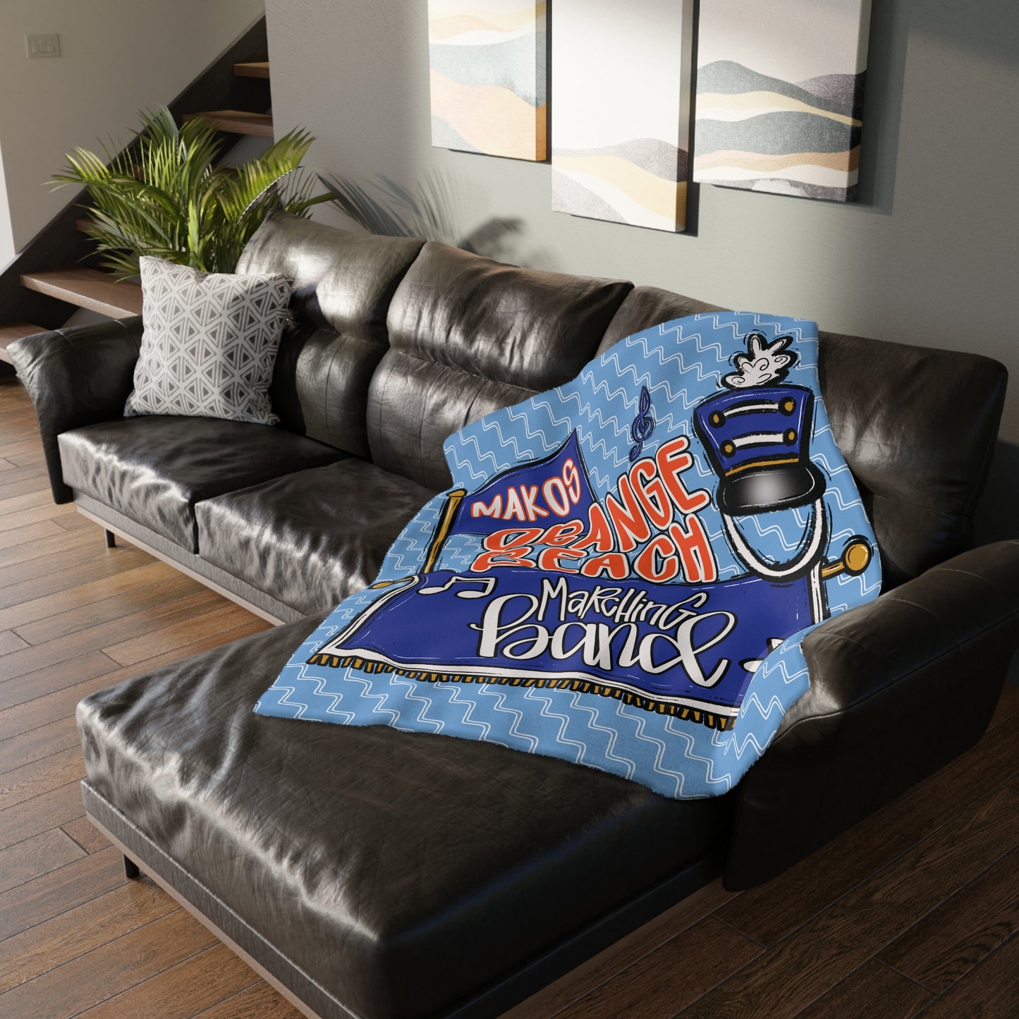 Marching Band 2 Sided Plush Fleece Blanket