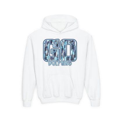 Youth GO Dolphins Hoodie - Gildan