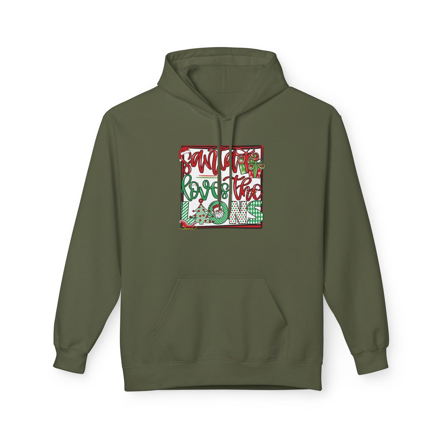 Adult Lions Christmas Hoodie - Gildan