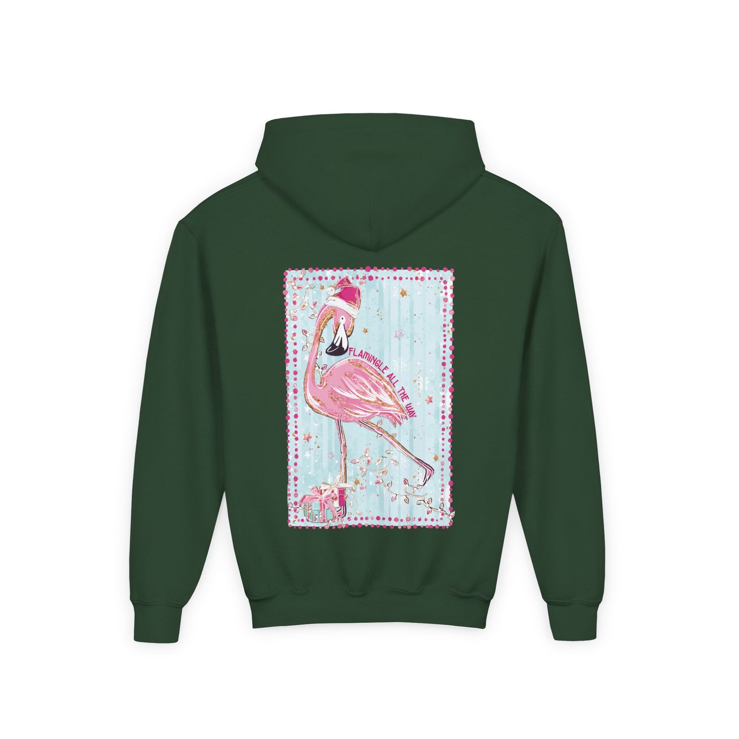 Flamingle All The Way Flamingo Hoodie - Gildan