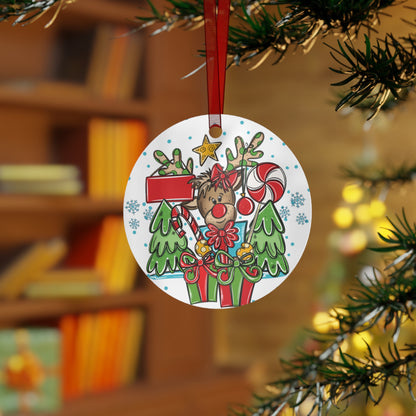 Personalized Girl Reindeer Ornament