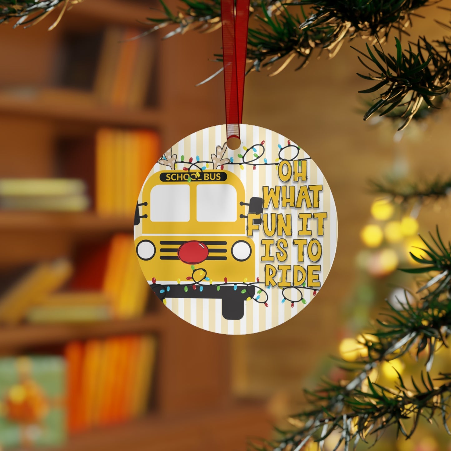 School Bus Christmas Ornament
