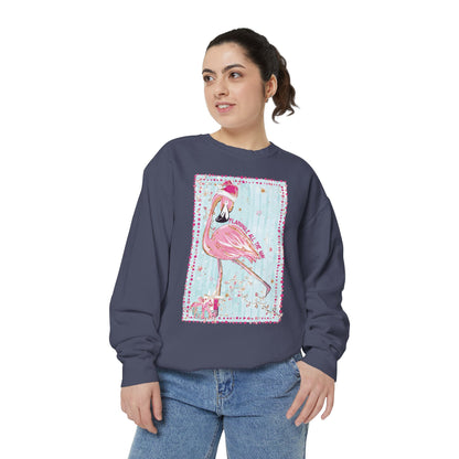 Flamingle All the Way Flamingo Sweatshirt - Comfort Colors