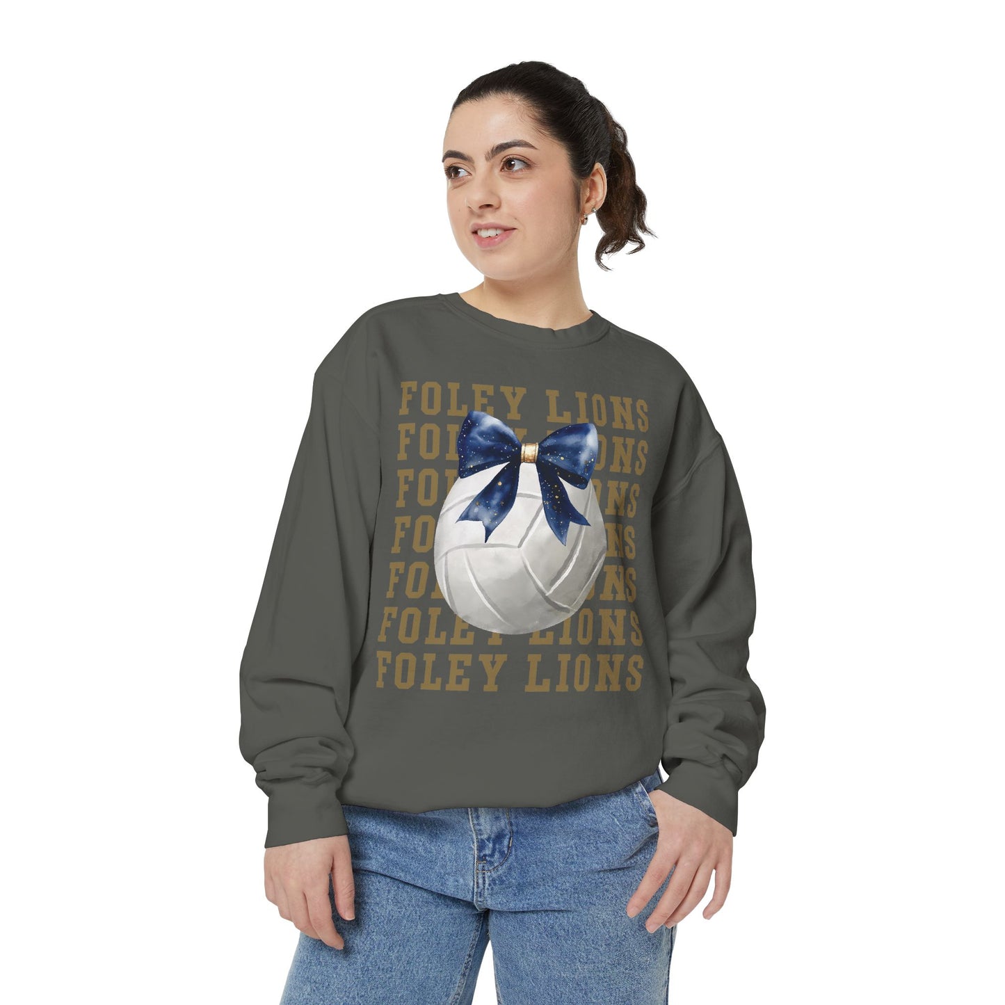Foley Lions Volleyball Coquette Sweatshirt - Comfort Colors
