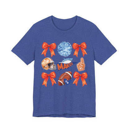 Adult Makos Coquette Football Tee