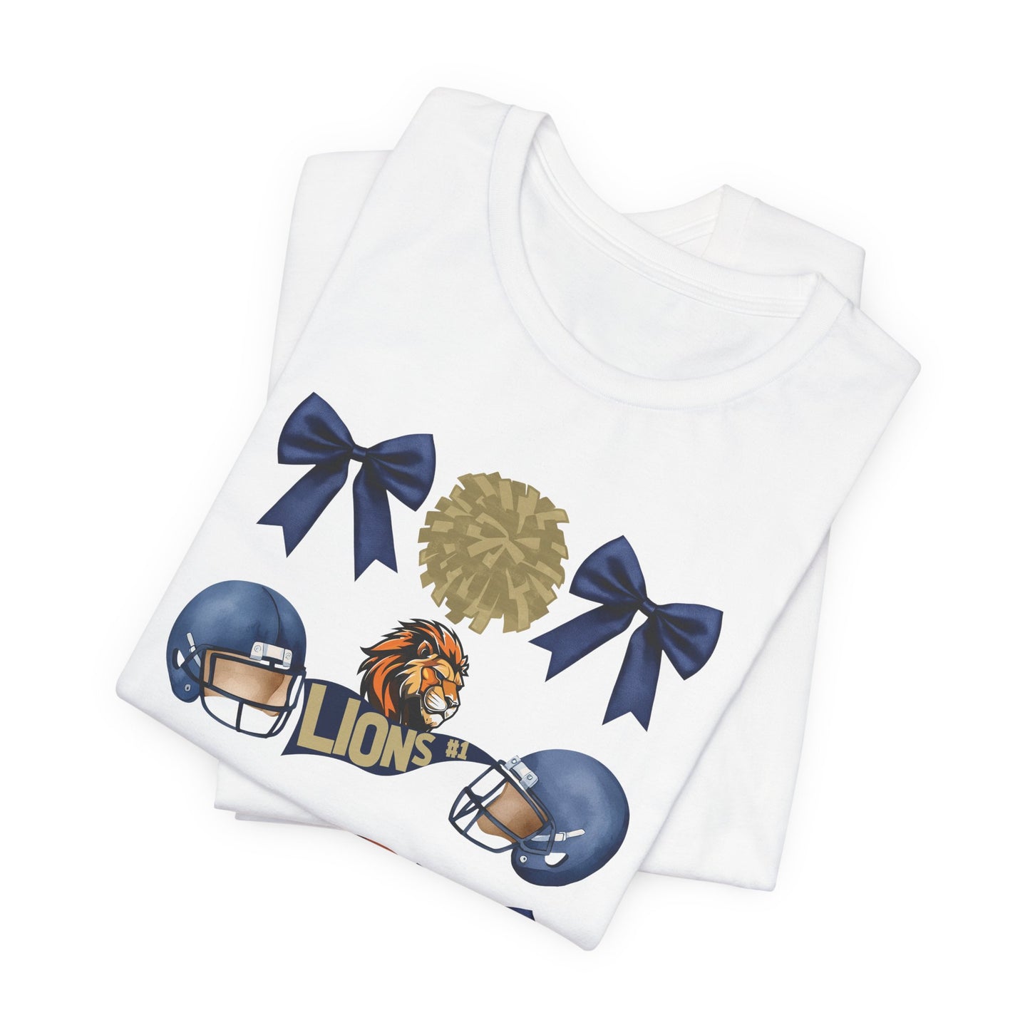 Lions Coquette Football Cheer Tee - Bella Canvas