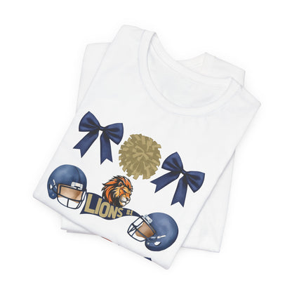 Lions Coquette Football Cheer Tee - Bella Canvas