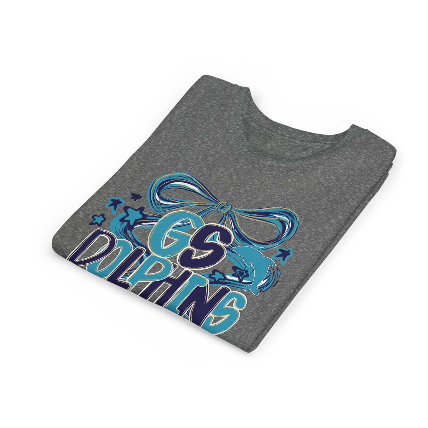 Youth GS Dolphins Coquette Bow Tee - Bella Canvas