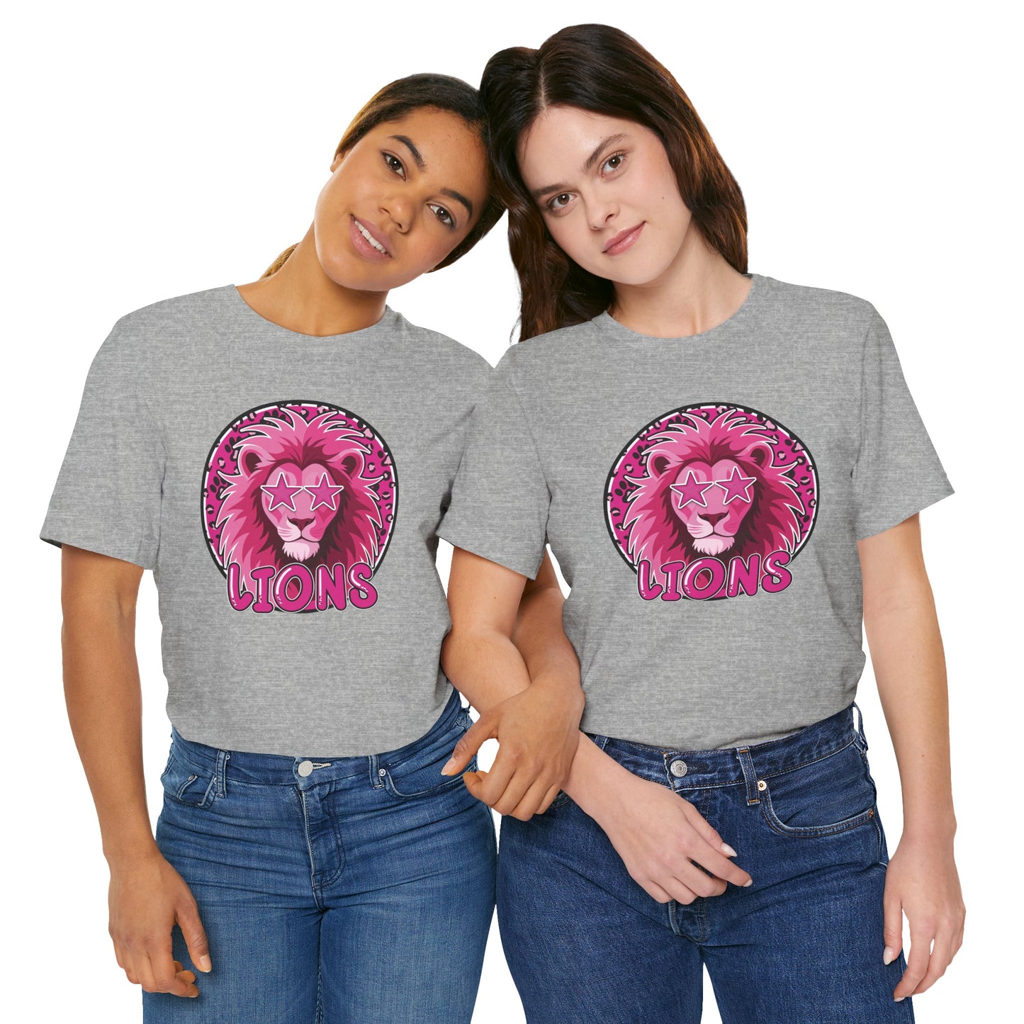 Preppy Pink Lion Tee - Bella Canvas