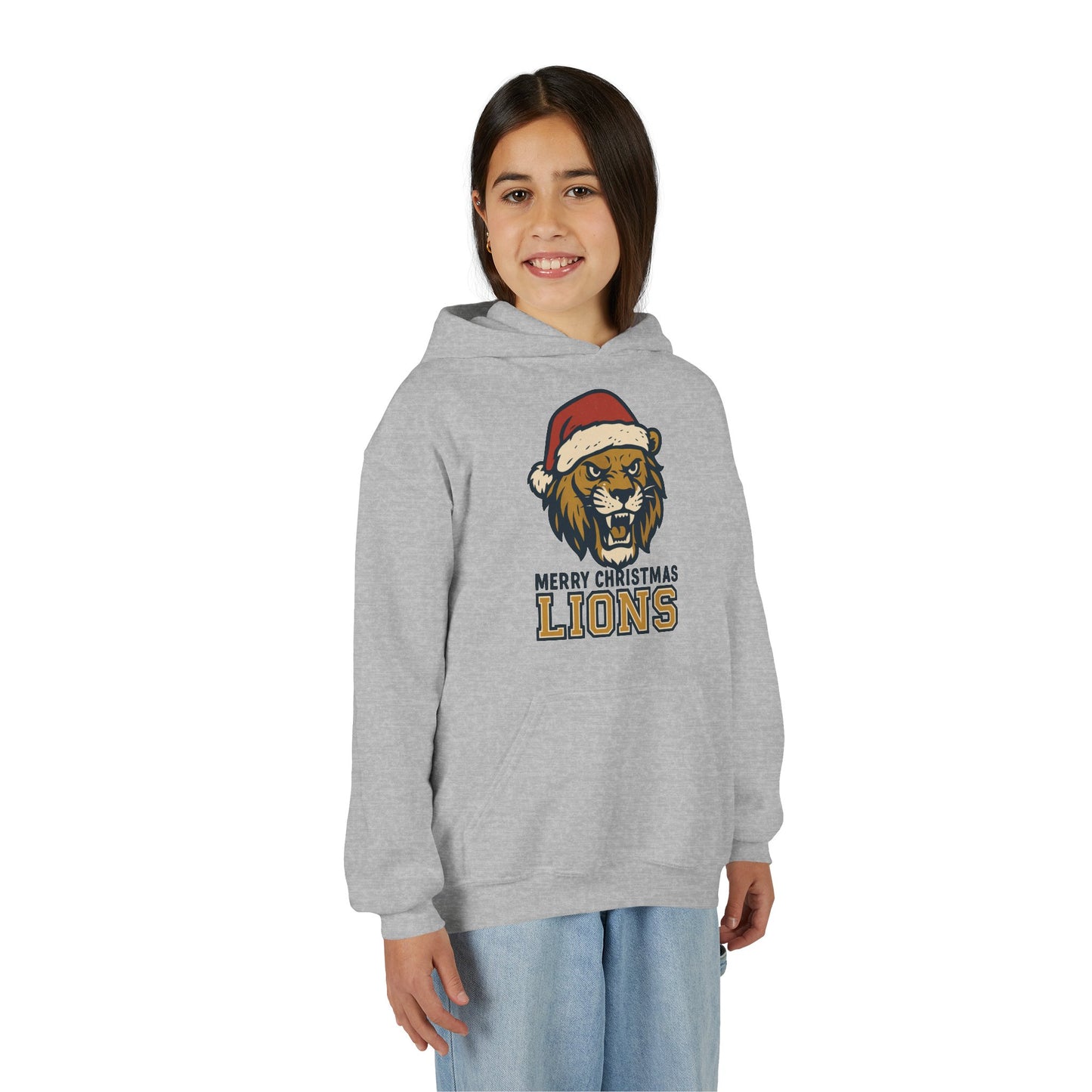 Merry Christmas Lions Hoodie - Gildan