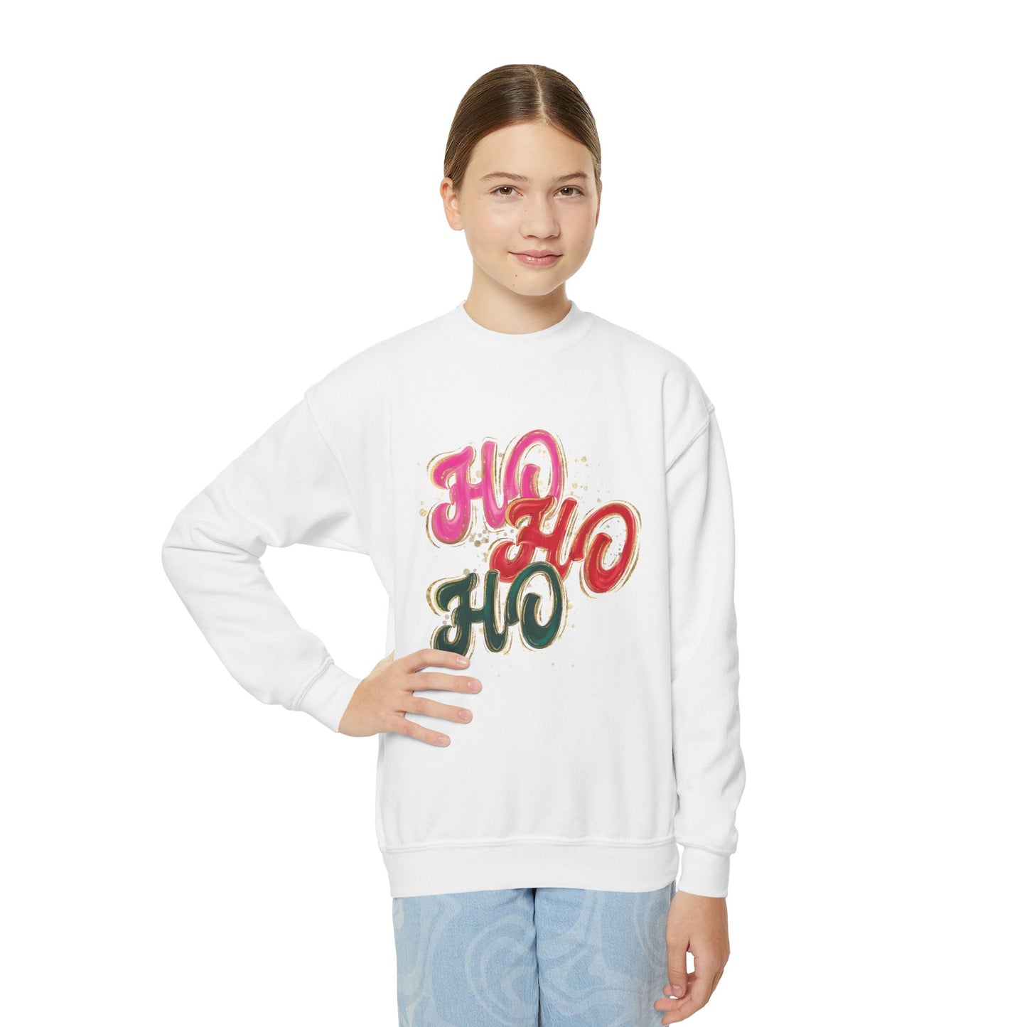 Youth HO HO HO Sweatshirt Gildan