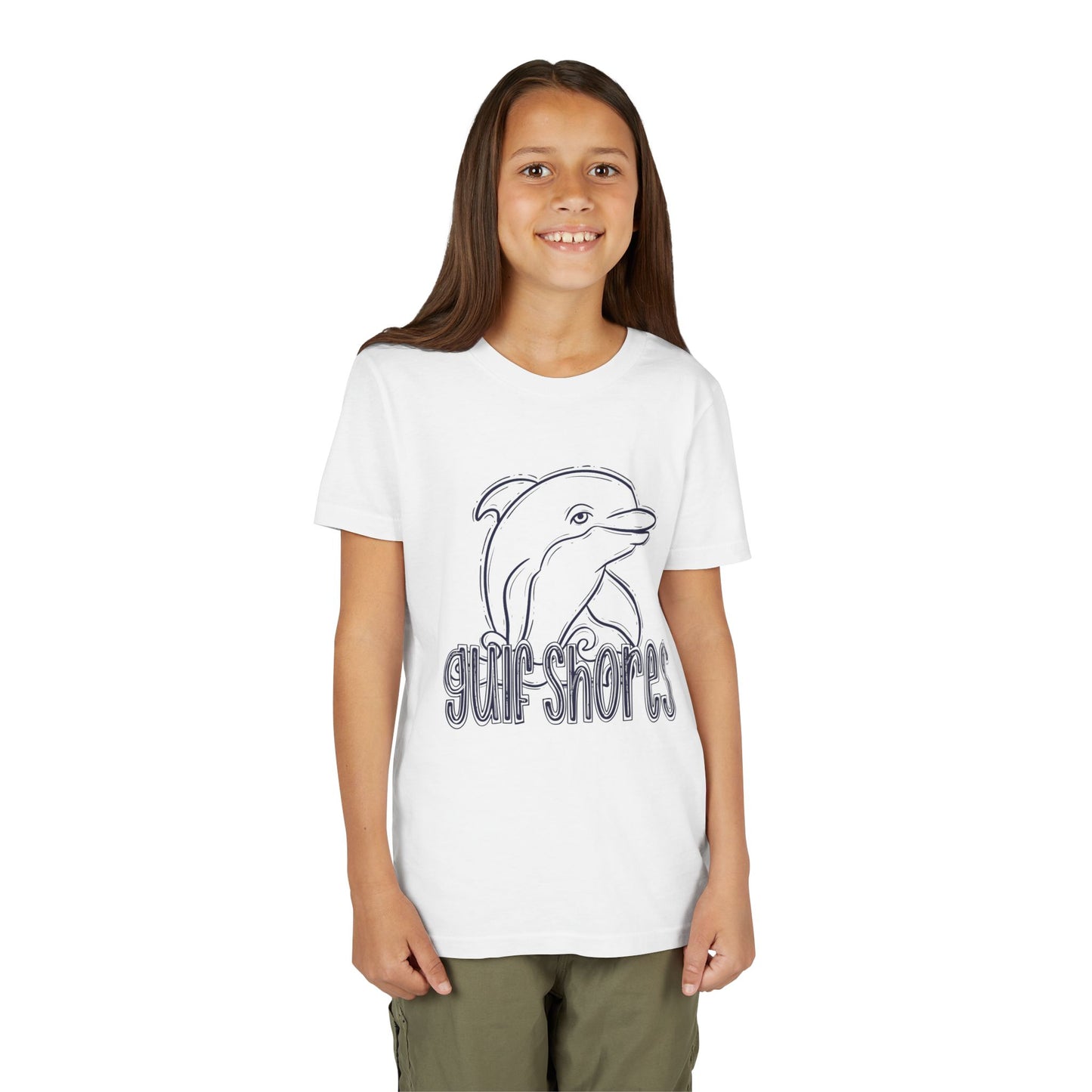 Youth Dolphin Sketch Tee - Bella Canvas