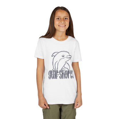 Youth Dolphin Sketch Tee - Bella Canvas