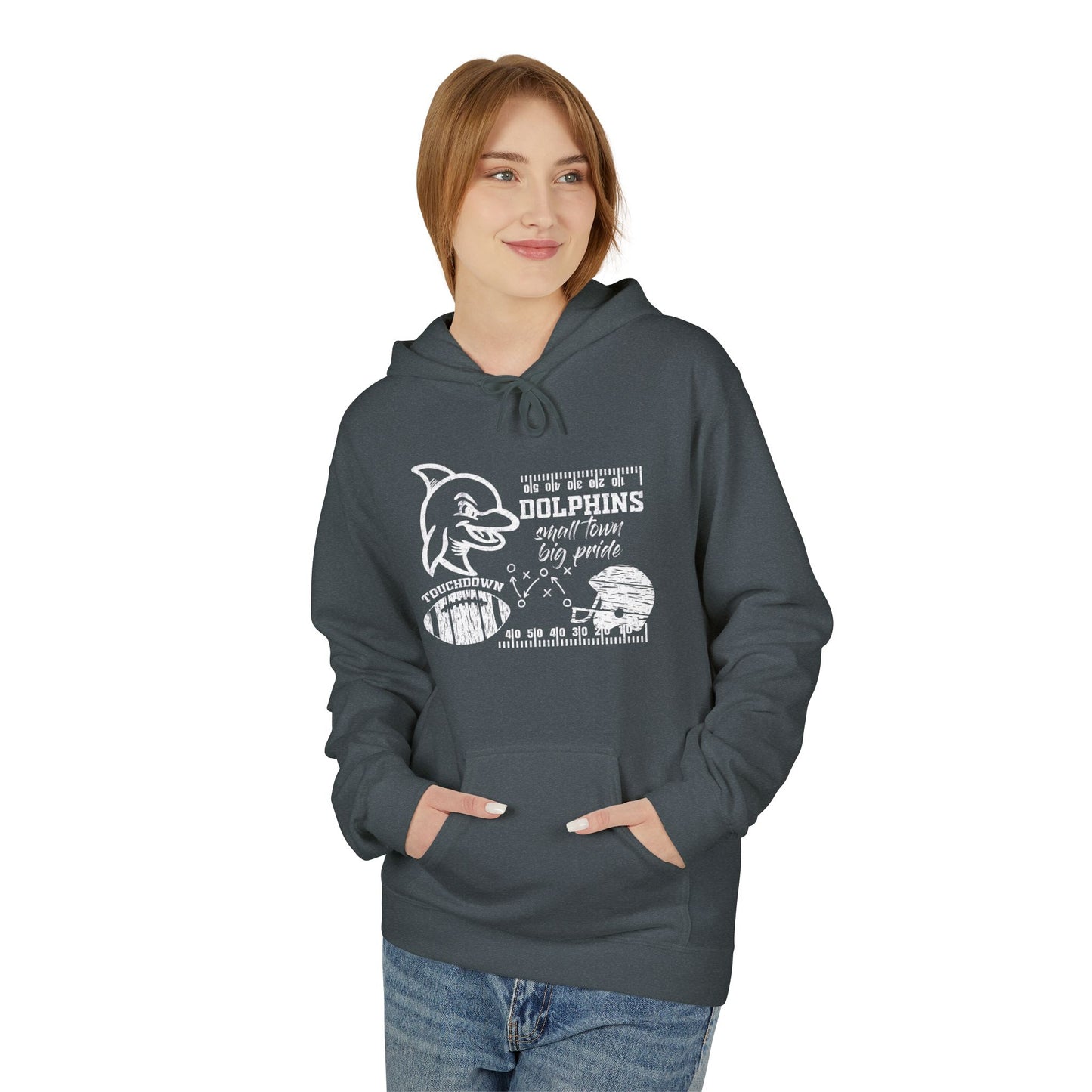Dolphin Football Hoodie - Gildan