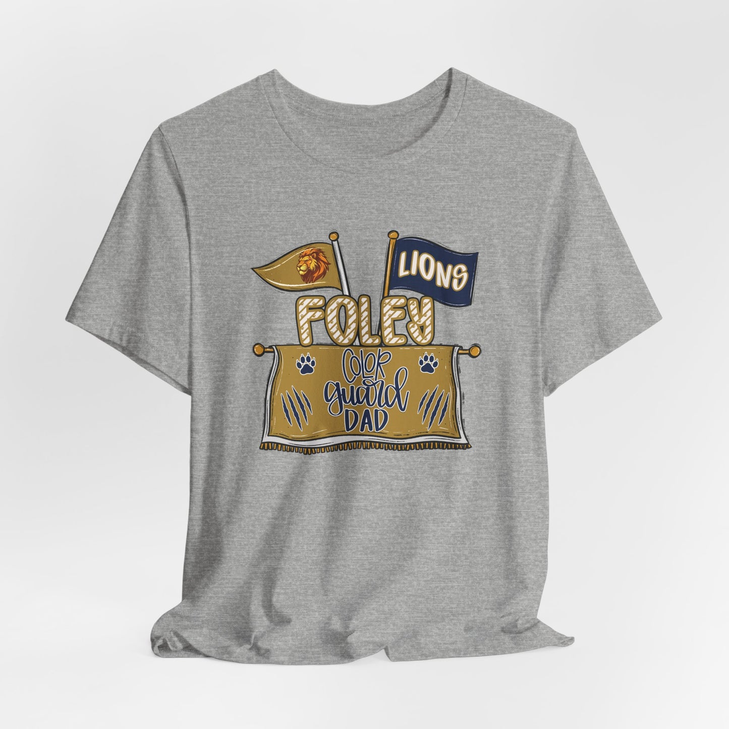 Adult Lions Color Guard Dad Tee - Bella Canvas