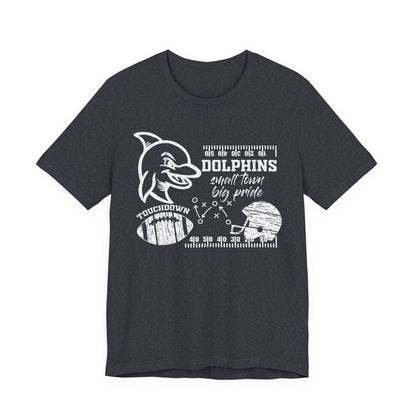 Adult Dolphin Football Tee - Bella Canvas