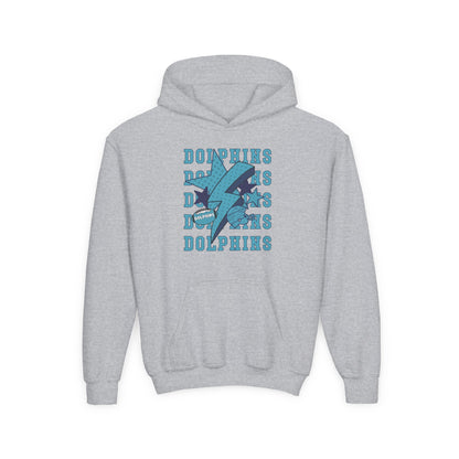 Youth Dolphin Lightning Football Hoodie