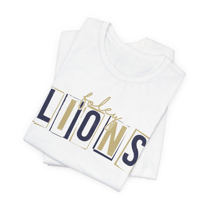 Lions Blocky Spirit Tee - Bella Canvas