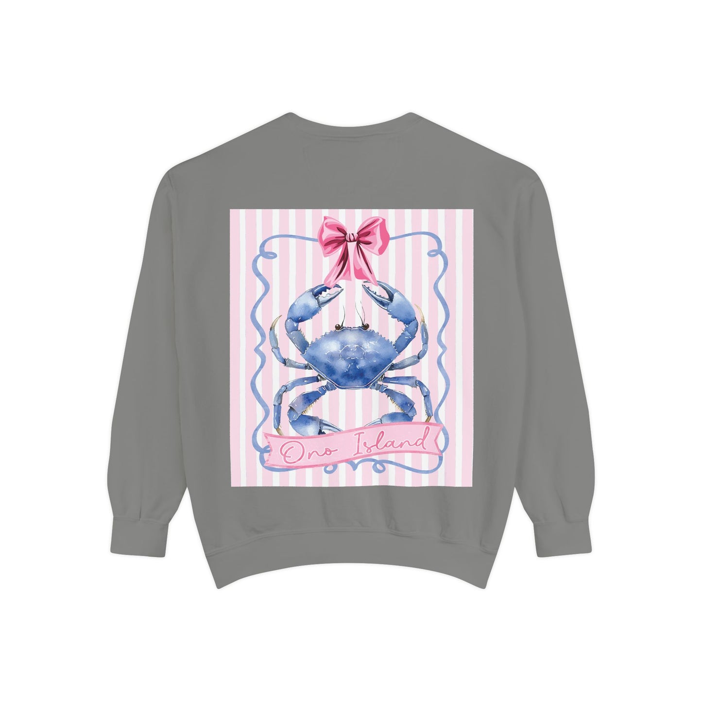 Adult Ono Island Preppy Crab Sweatshirt - Comfort Colors