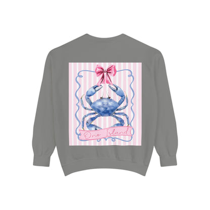 Adult Ono Island Preppy Crab Sweatshirt - Comfort Colors