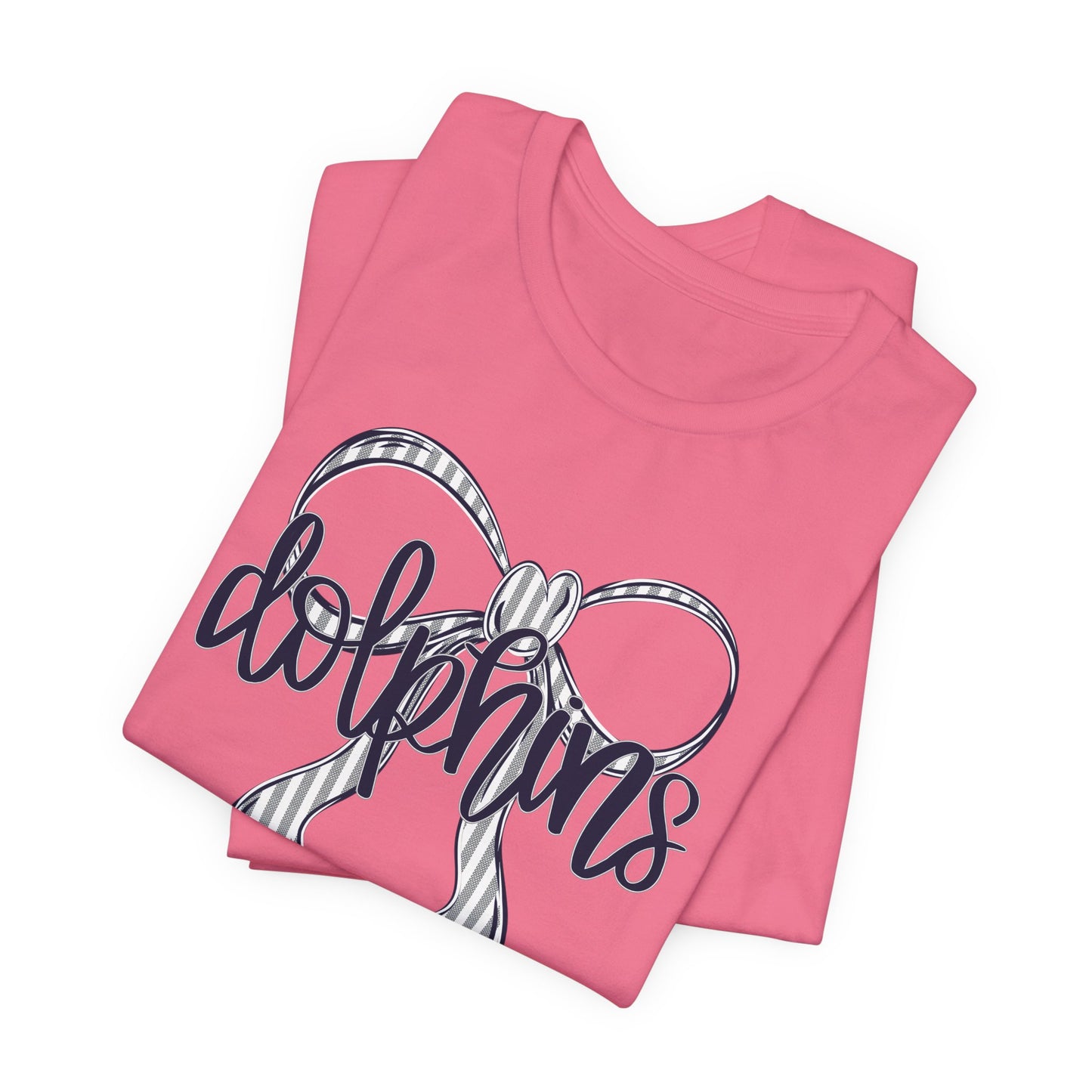 Preppy Dolphins Bow Bella Canvas