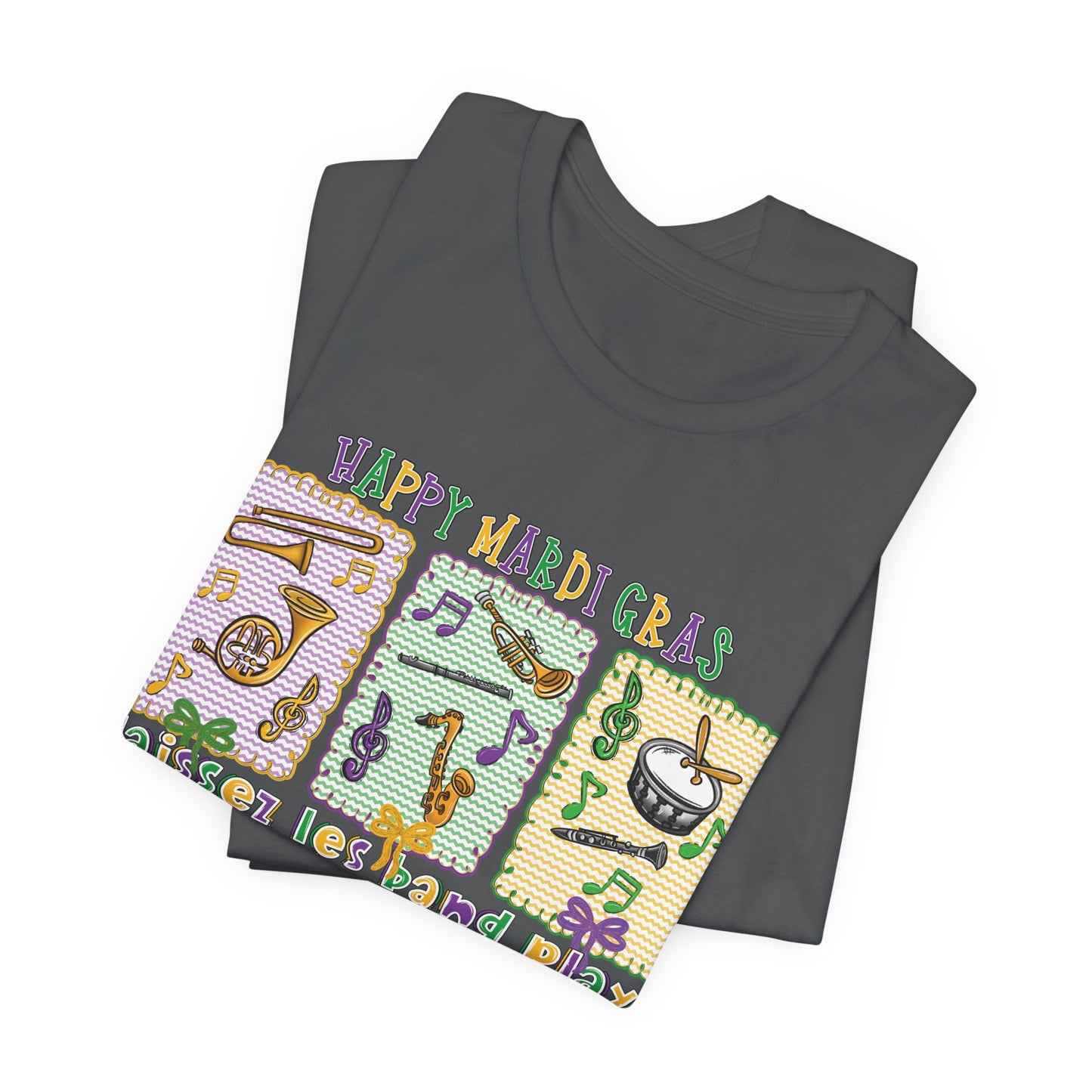 Mardi Gras T-Shirt — "Happy Mardi Gras" Carnival Mask & Beads Celebration Tee