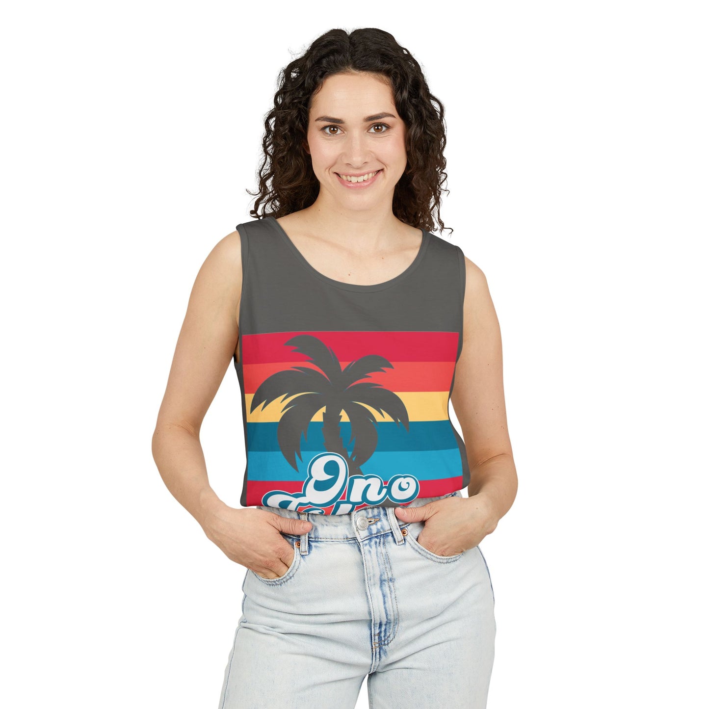 Ono Island Palm Unisex Tank Top