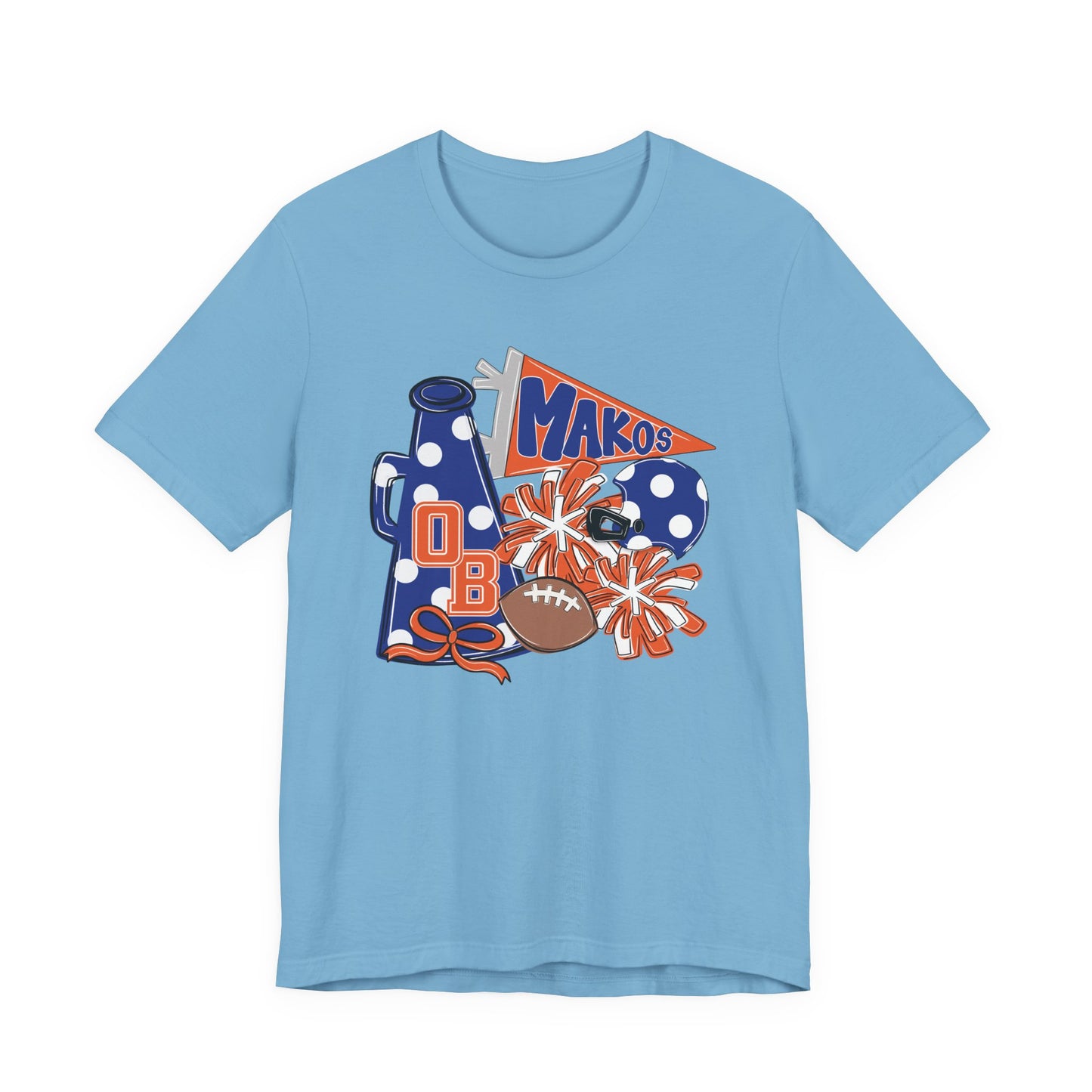 Adult Mega Makos Spirit Football Tee - Bella Canvas
