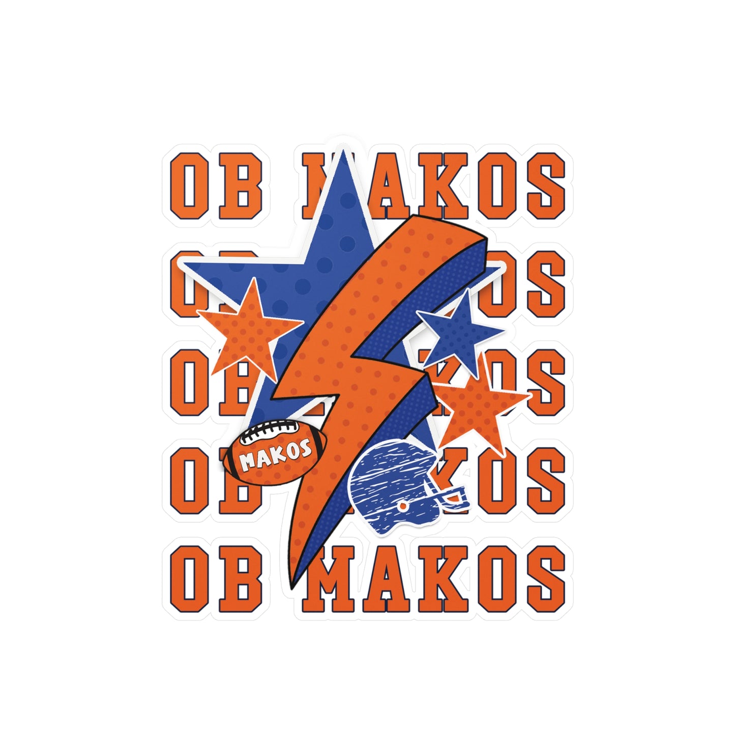 Makos Football Spirit Vinyl Decals