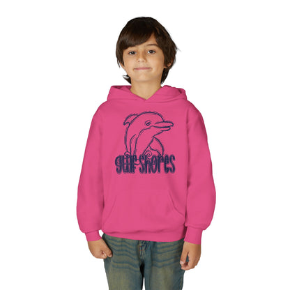 Youth Dolphins Sketch Hoodie - Gildan