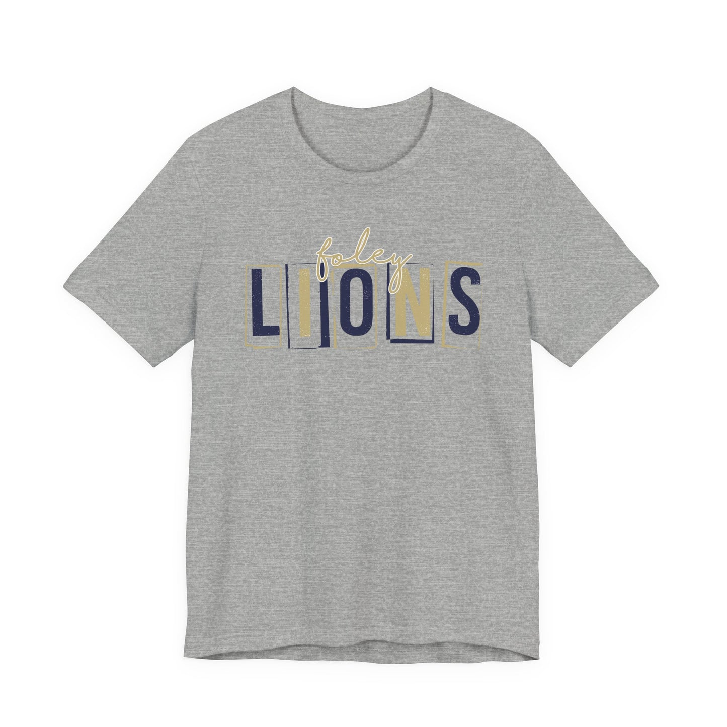 Lions Blocky Spirit Tee - Bella Canvas