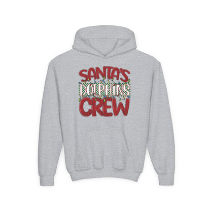 Santa's Dolphins Crew Youth Hoodie