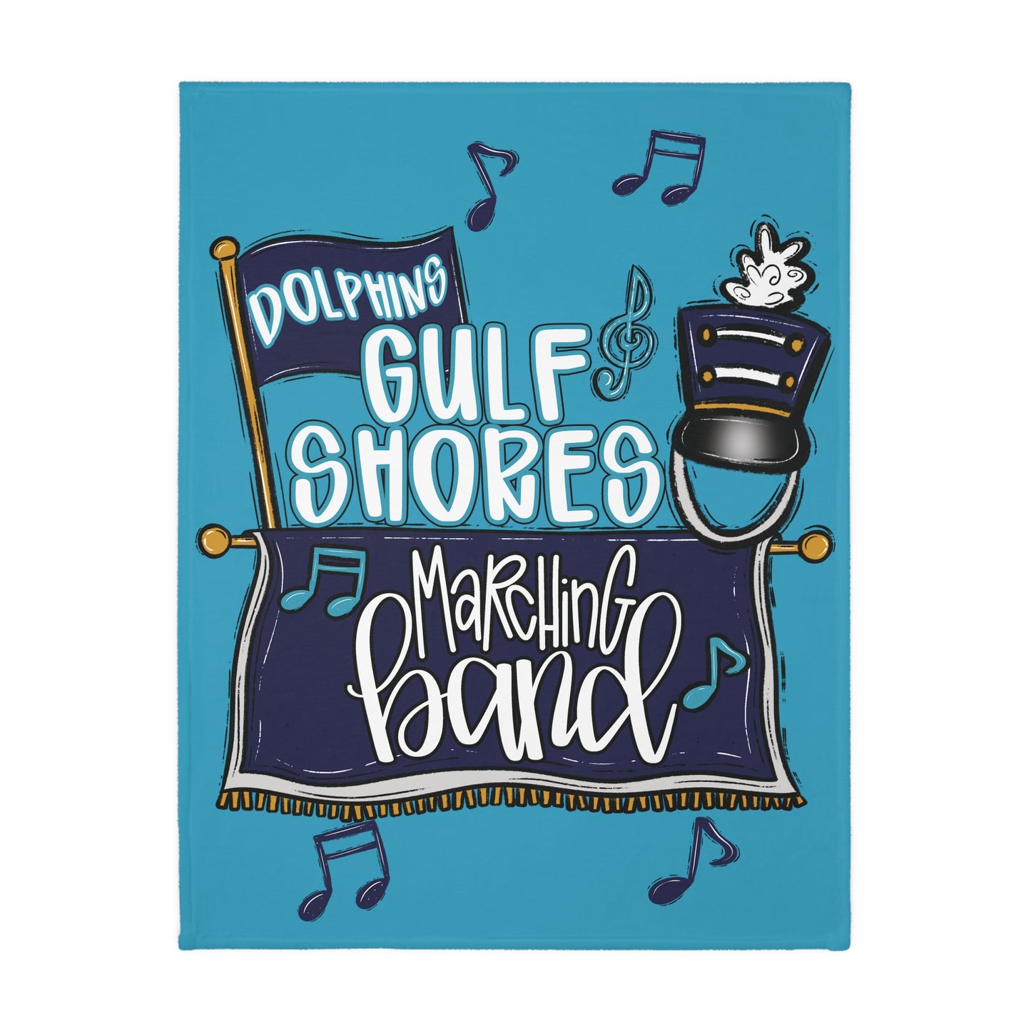 GS Marching Band 2 Sided Cozy Microfiber Blanket