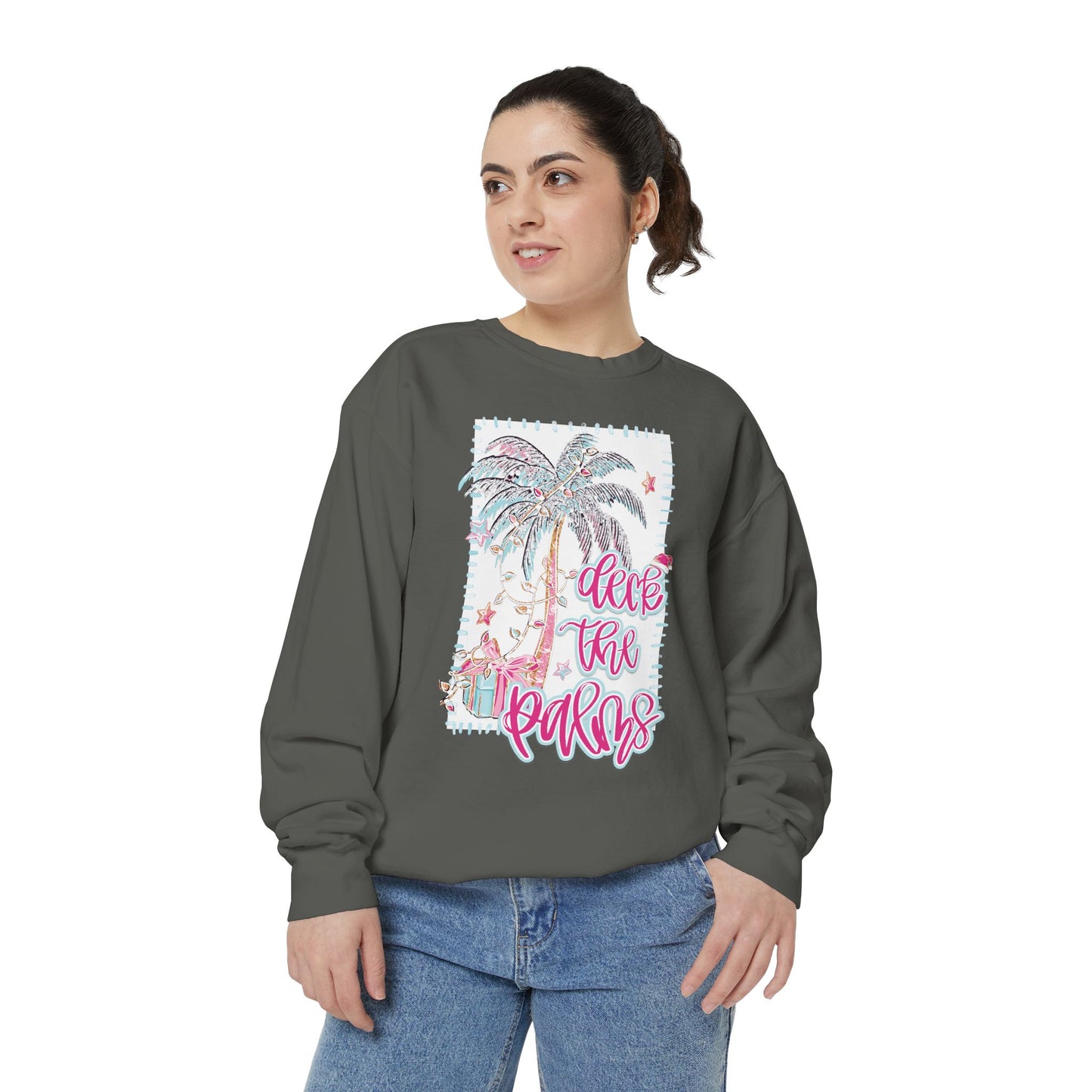 Deck the Palms Sweatshirt - Comfort Colors