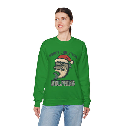 Merry Christmas Dolphins Sweatshirt - Gildan