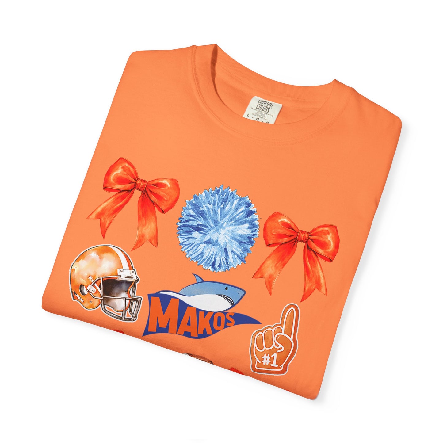 Makos Coquette Football Tee - Comfort Colors