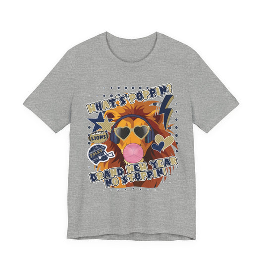 What's Poppin Lion Graphic Tee - Bella Canvas