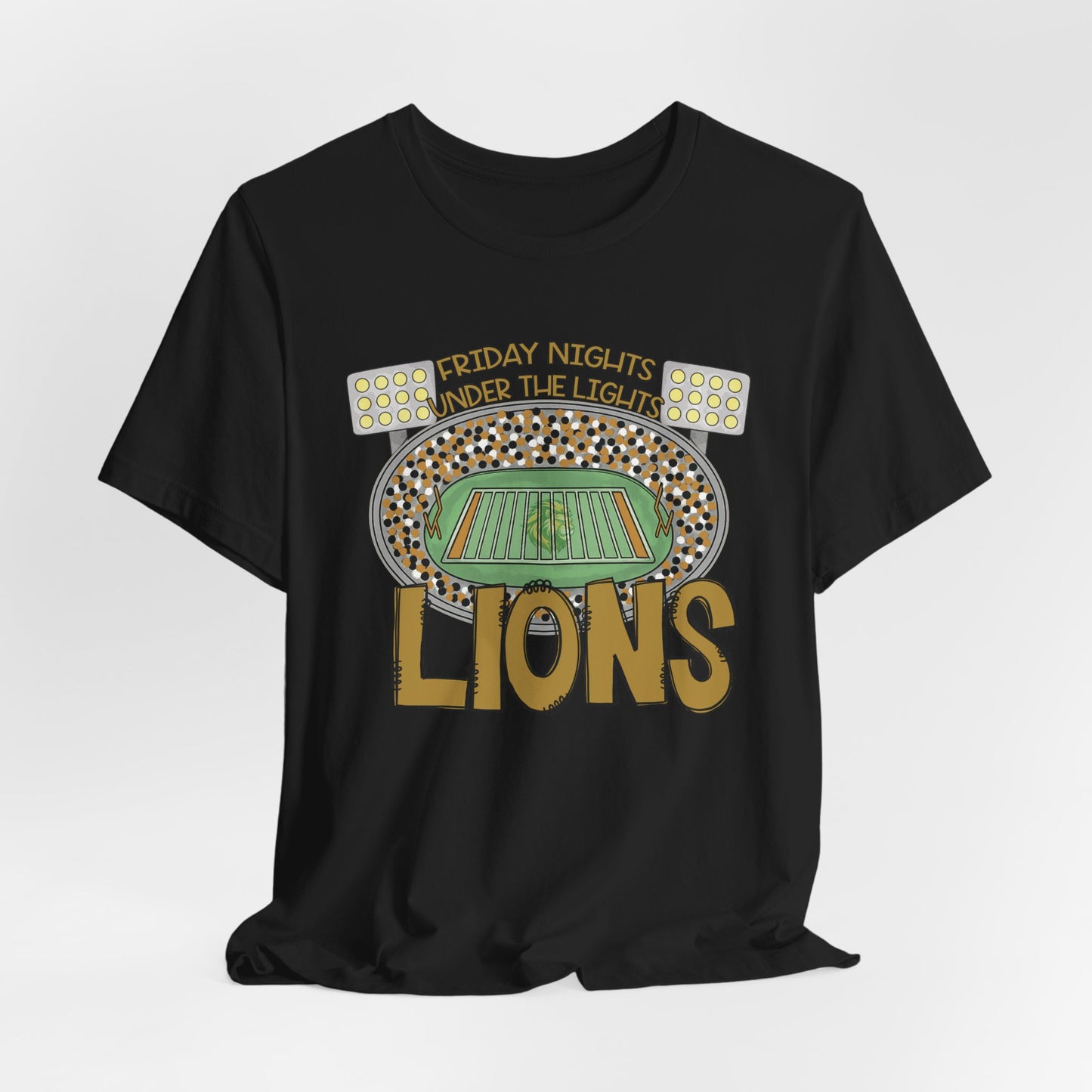 Adult LionsFriday Nights Under the Lights Tee - Bella Canvas