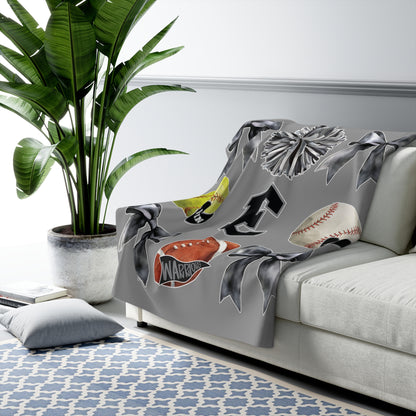 Elberta Sports Fleece Blanket - 1 Sided