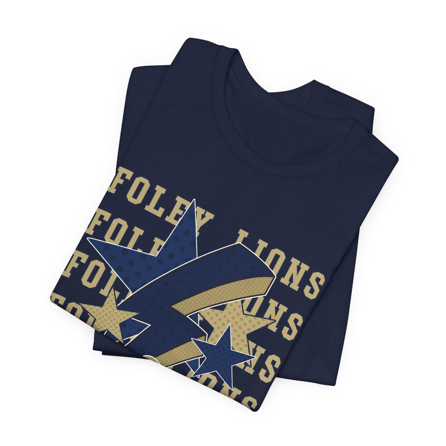 Foley Lions Hearts, Stars, Lightning Tee - Bella Canvas