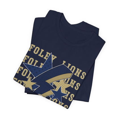 Foley Lions Hearts, Stars, Lightning Tee - Bella Canvas